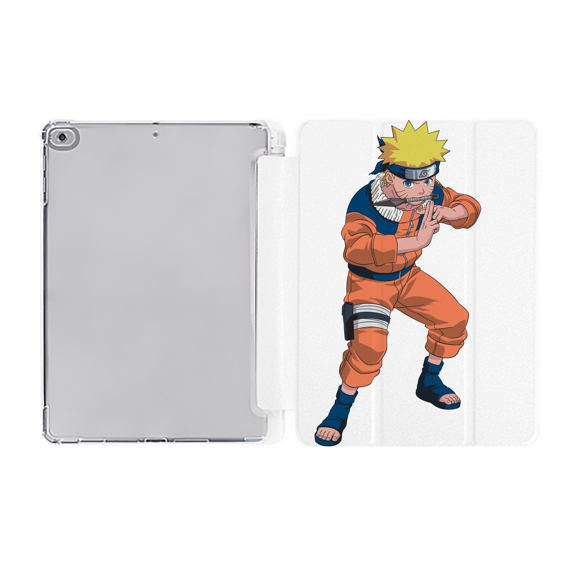 （画像用） NARUTO -ナルト- うずまき ナルト Uzumaki Naruto IPad ケース ペン収納付き 三つ折りスタンド PUレザー×シリコン 対応機種9.5/10.5/10.9インチ